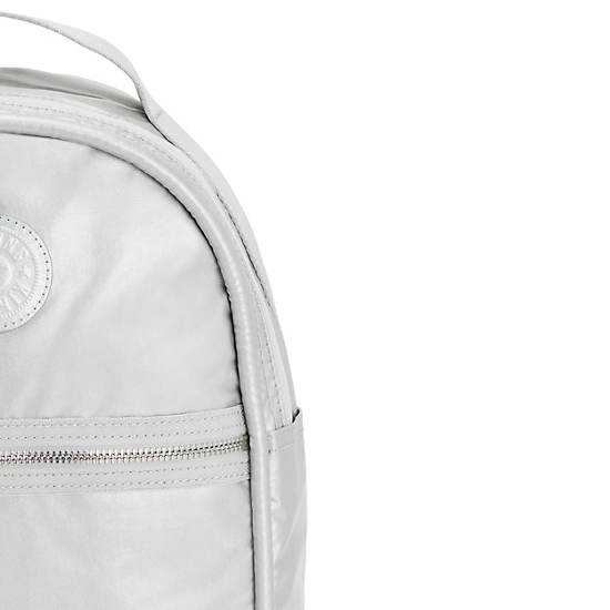 Kipling Kae Metallic Rugzak Zilver | NL 1624SG